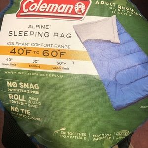 Coleman Alpine sleeping bag 40-60 degrees